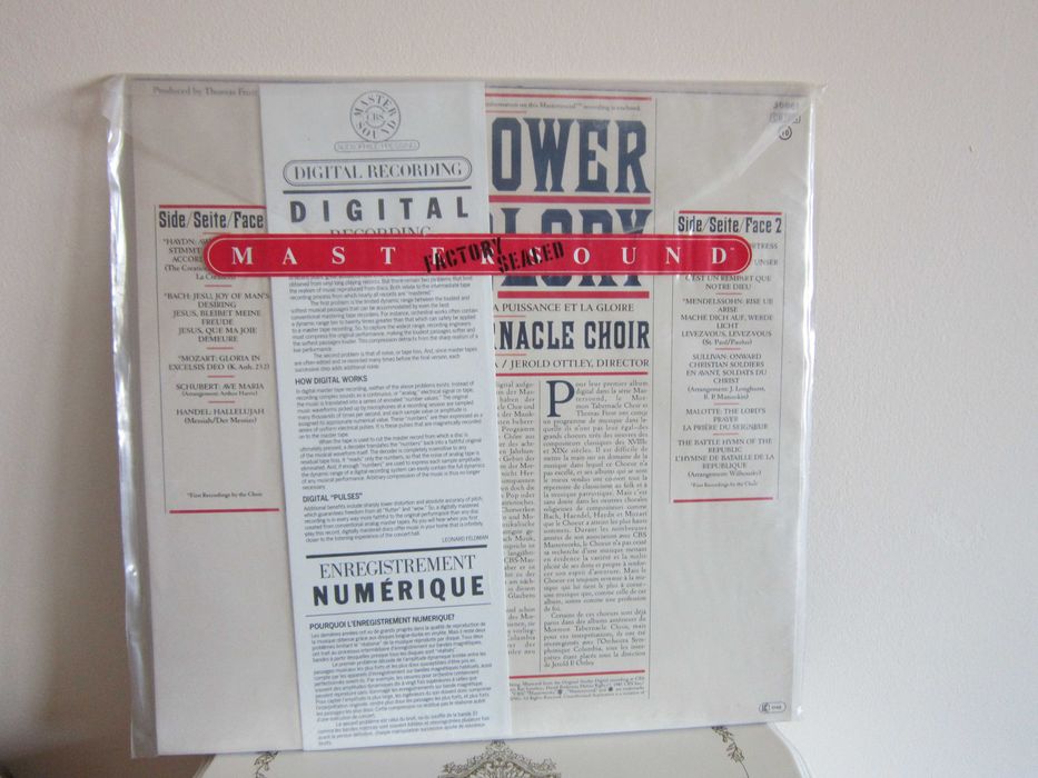 vinil rar Power&Glory Mormon Tabernacle 10 Coruri Favorite 1981 (nou)