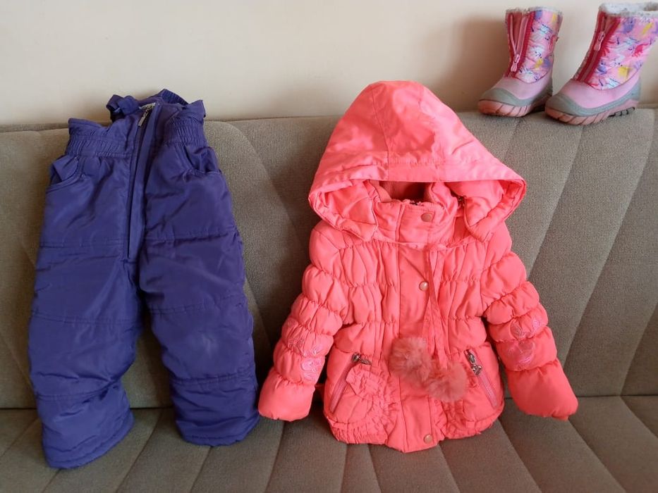 Детский теплый зимний костюм 86см