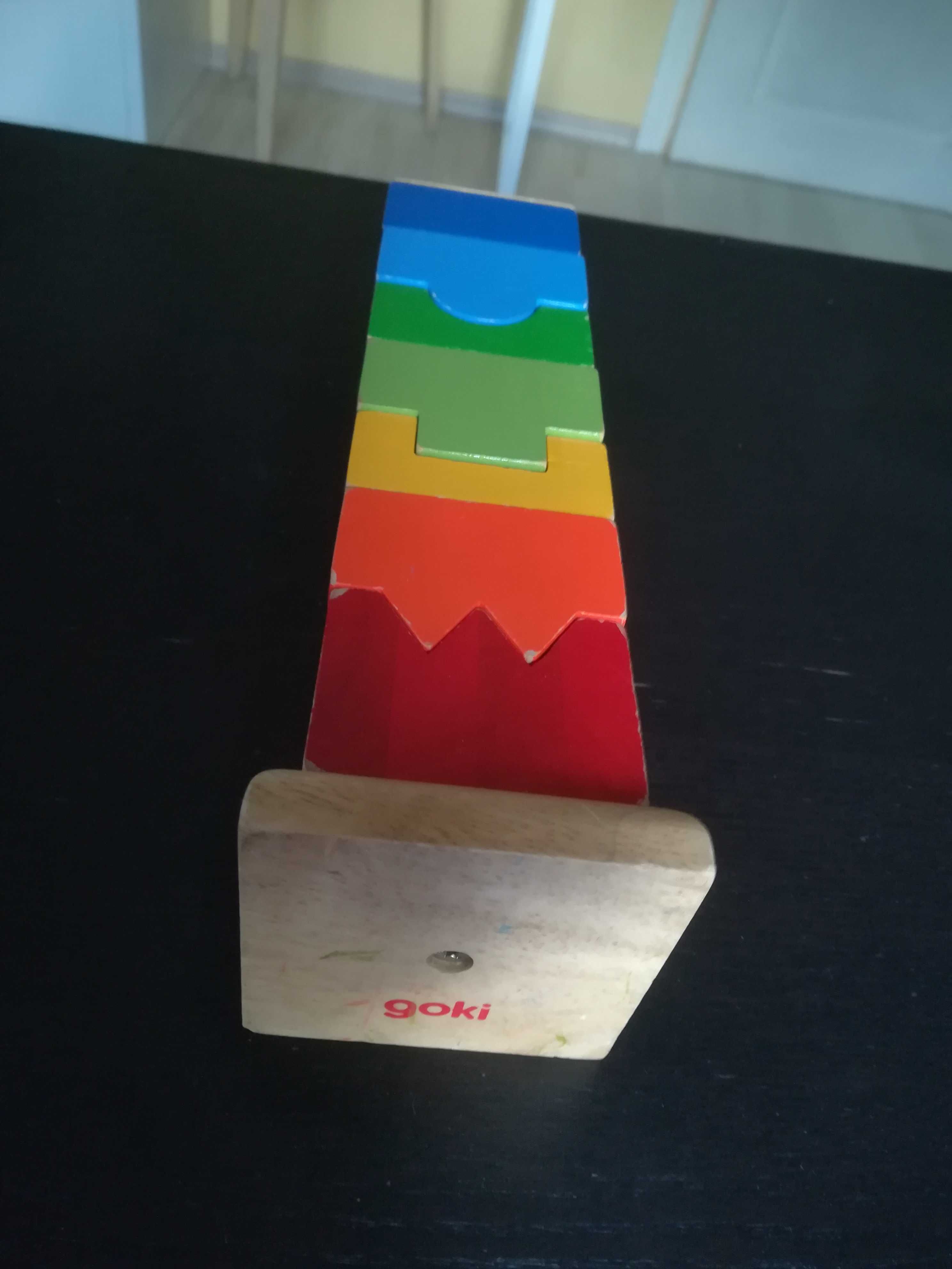 Дървена играчка - пирамида от пръстени/ низанка MULA, Икеа