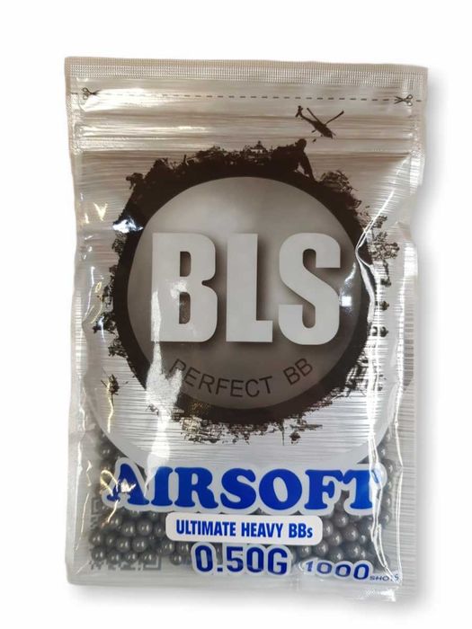Bile 0.50gr GRI marca B L S  +/- 5.95 mm airsoft calitate PREMIUM