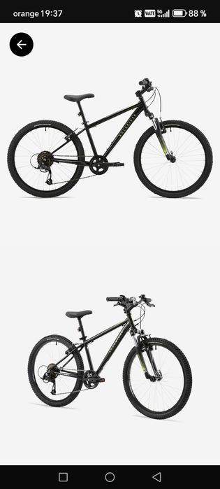 Bicicletă MTB EXPL 500 24" negru copii 135-150 cm