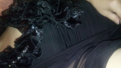 Платье черное с шарфом разм S.