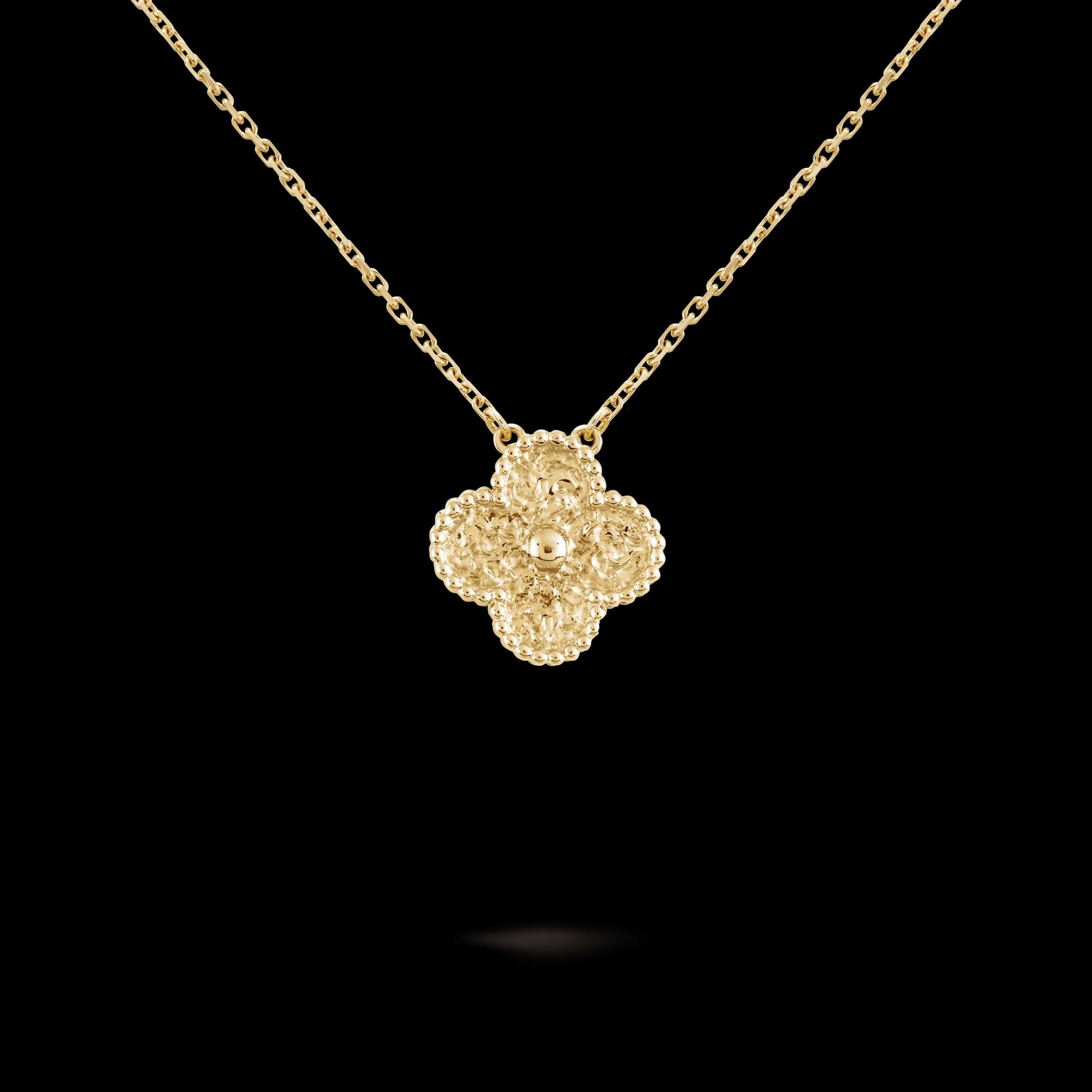 Van Cleef & Arpels VCA Gold Vintage Alhambra 1 Clover Дамско Колие