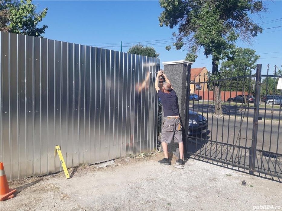 Garduri si porti din plasa bordurata tabla cutata sipca metalica