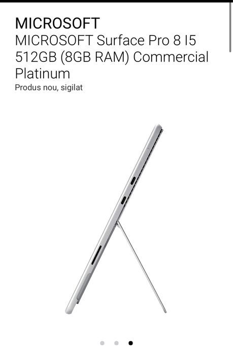 Microsoft surface pro 8, Intel I5, 512gb. EXTRA FULL, Sigilat