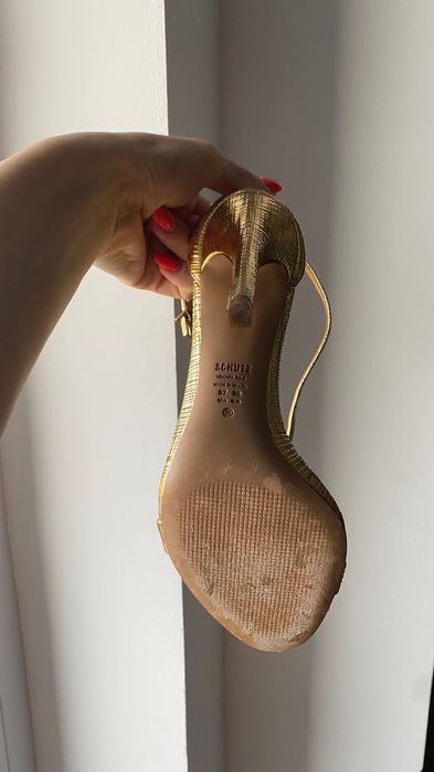 Schutz sandale 100mm finish auriu