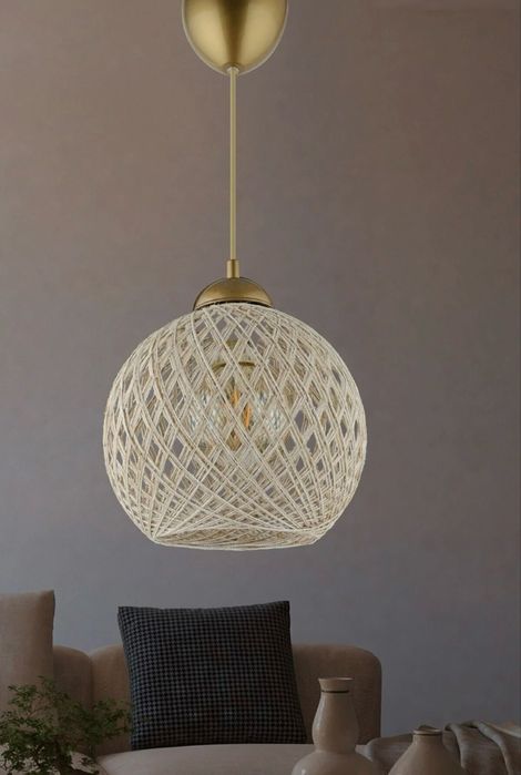 Плетен сферичен полилей от юта