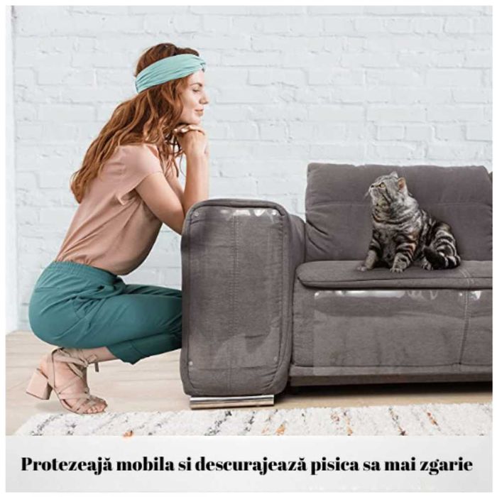 Set 8/12 Folii de Protectie Mobila Impotriva Zgarieturilor de Pisici