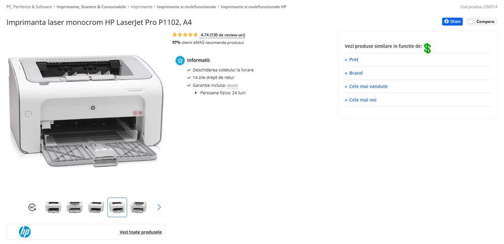 Imprimanta HP Laserjet P1102