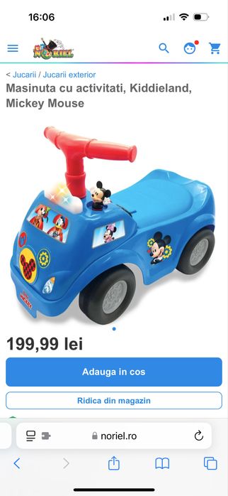 Masinuta ride-on Mickey Mouse in stare foarte buna