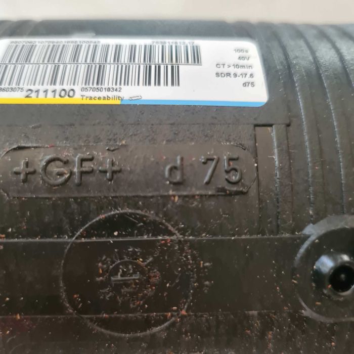 Mufa ELGEF Plus PE 100 SDR 11 D75 electrofuziune noua