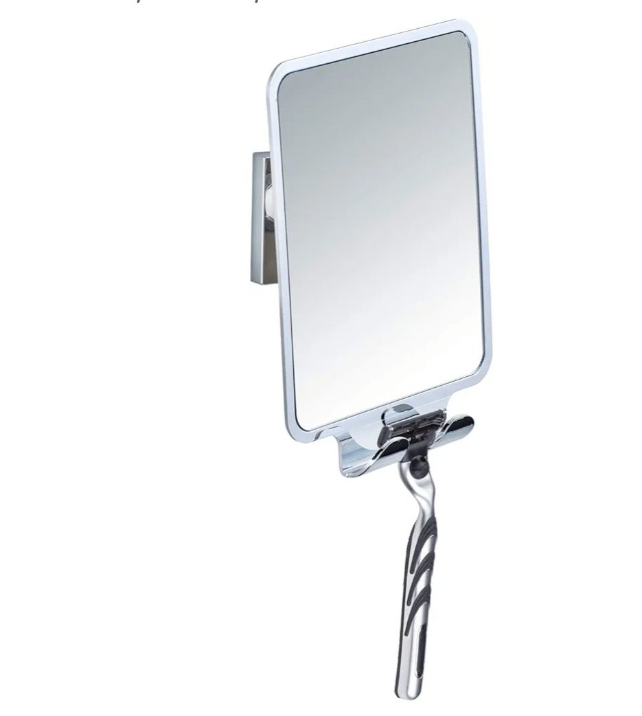 Oglindă anti-aburire WENKO Vacuum-Loc® Quadro, oglindă cosmetică pentr