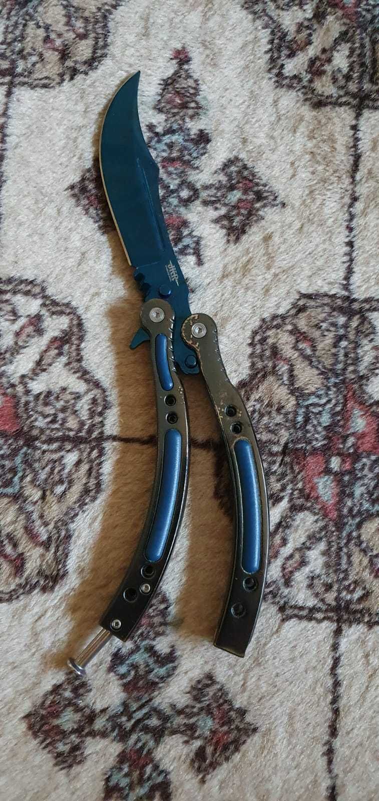 Butterfly Knife Azure Blue Tip CSGO +Husa