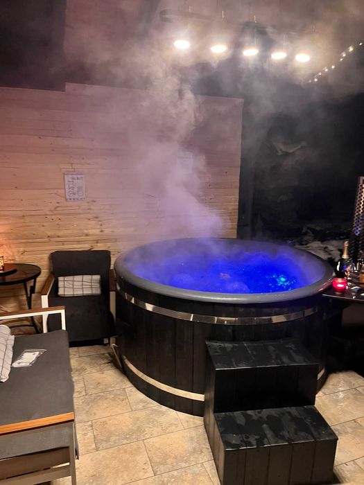 Ciubar fibra sticla diametru 2 m - soba exterioara inox 28kW