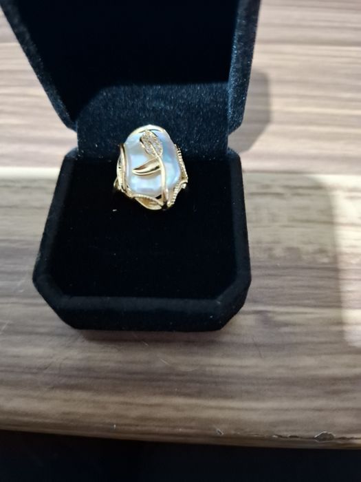Inel perla baroca mărimea 56