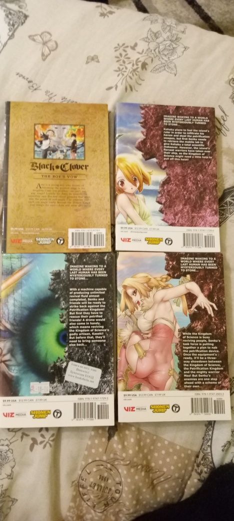 Манги на Dr.Stone и Black Clover