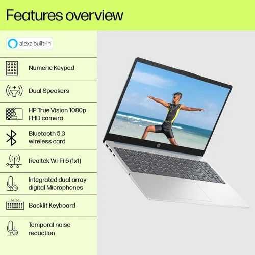 HP Laptop 15 15.6" FHD IPS 300nits i5-1235U DDR4 8GB SSD 256GB Win 11