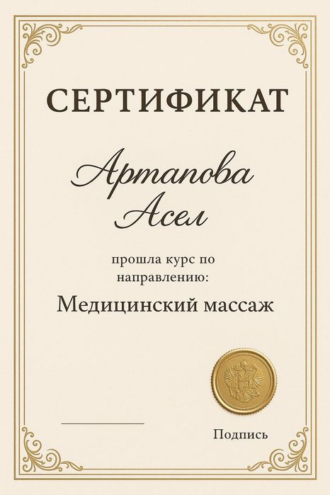 Оздоровительный массаж от сертифцированного специалиста