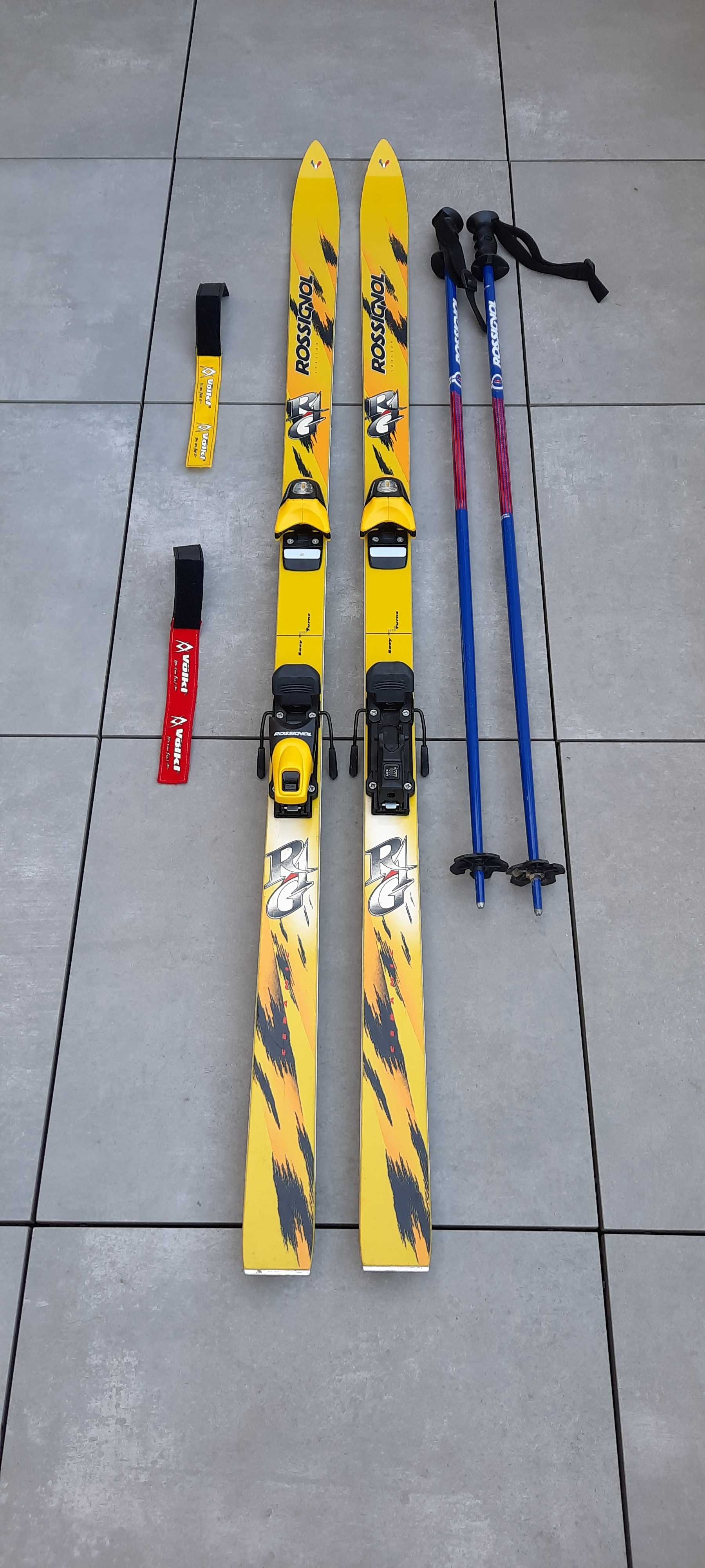 Set skiuri "clasice" 185 cm + bețe 125 cm + husă, toate Rossignol