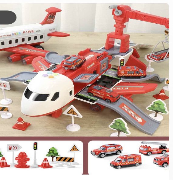 Самолёт. Автотрек. Самолёт с машинками