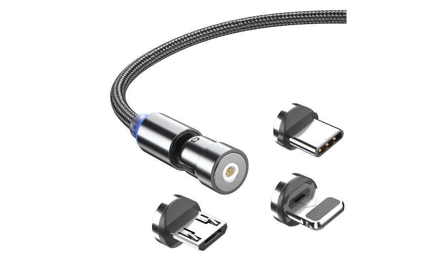 Cablu magnetic de incarcare rapida USB 3.0 tip C, telefon 3 in 1