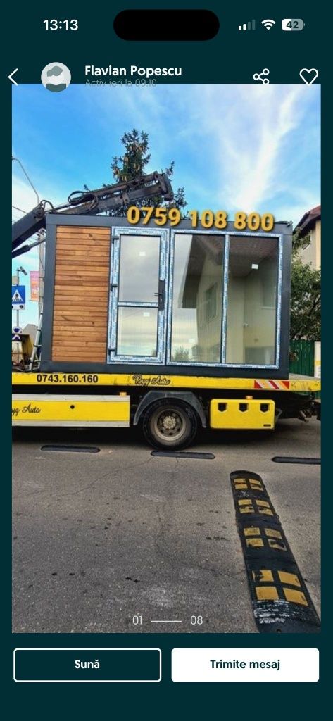 Producător Containere modulare tip vitrină Birouri container cafenea