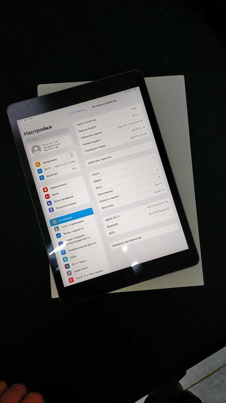 Apple iPad 9 поколение Wi-Fi 64gb (г.Тараз пр Жамбыла 172) Лот294222