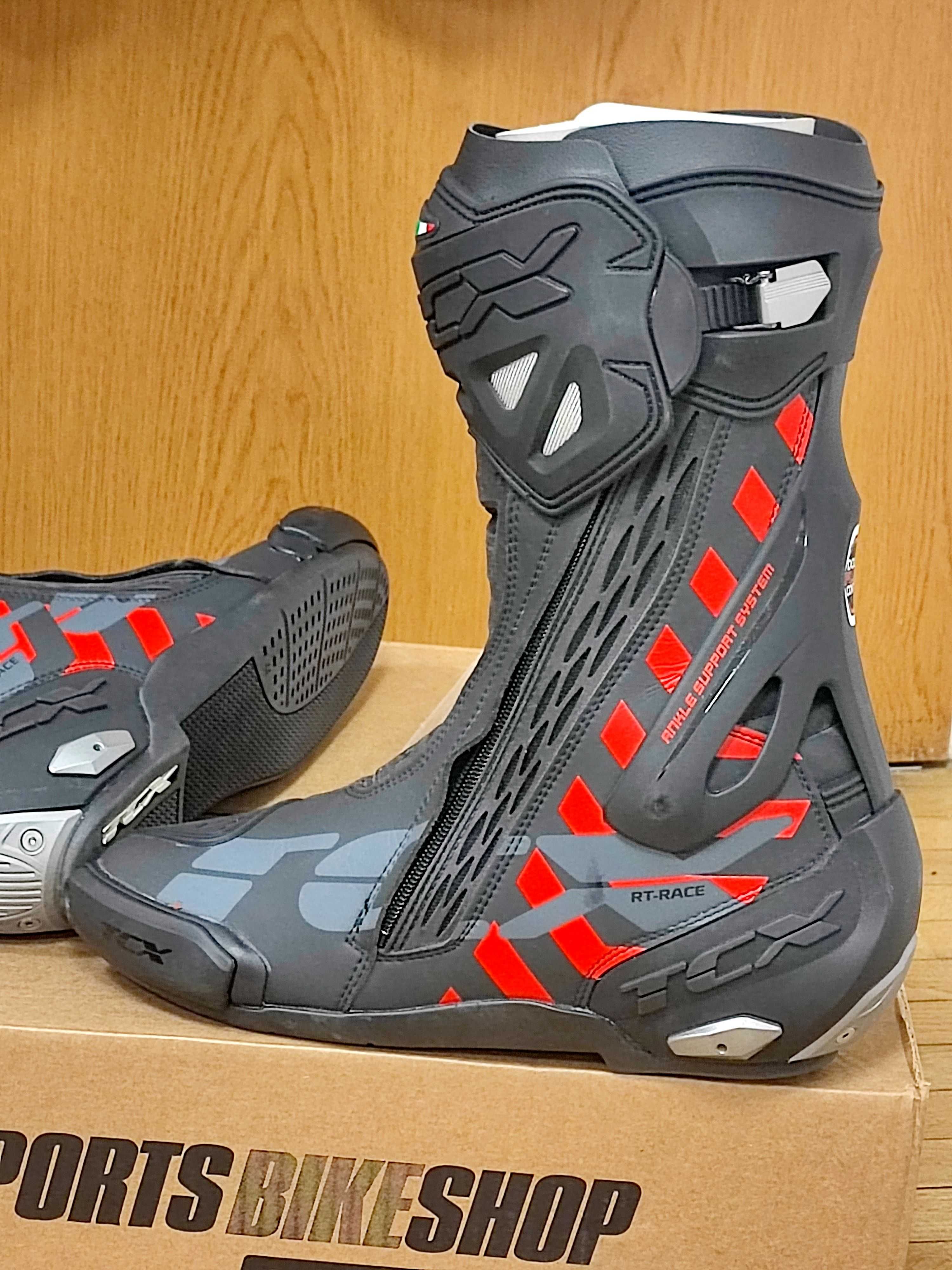 Мото бутуши TCX RT-Race Boots - Black / Red, номер 44