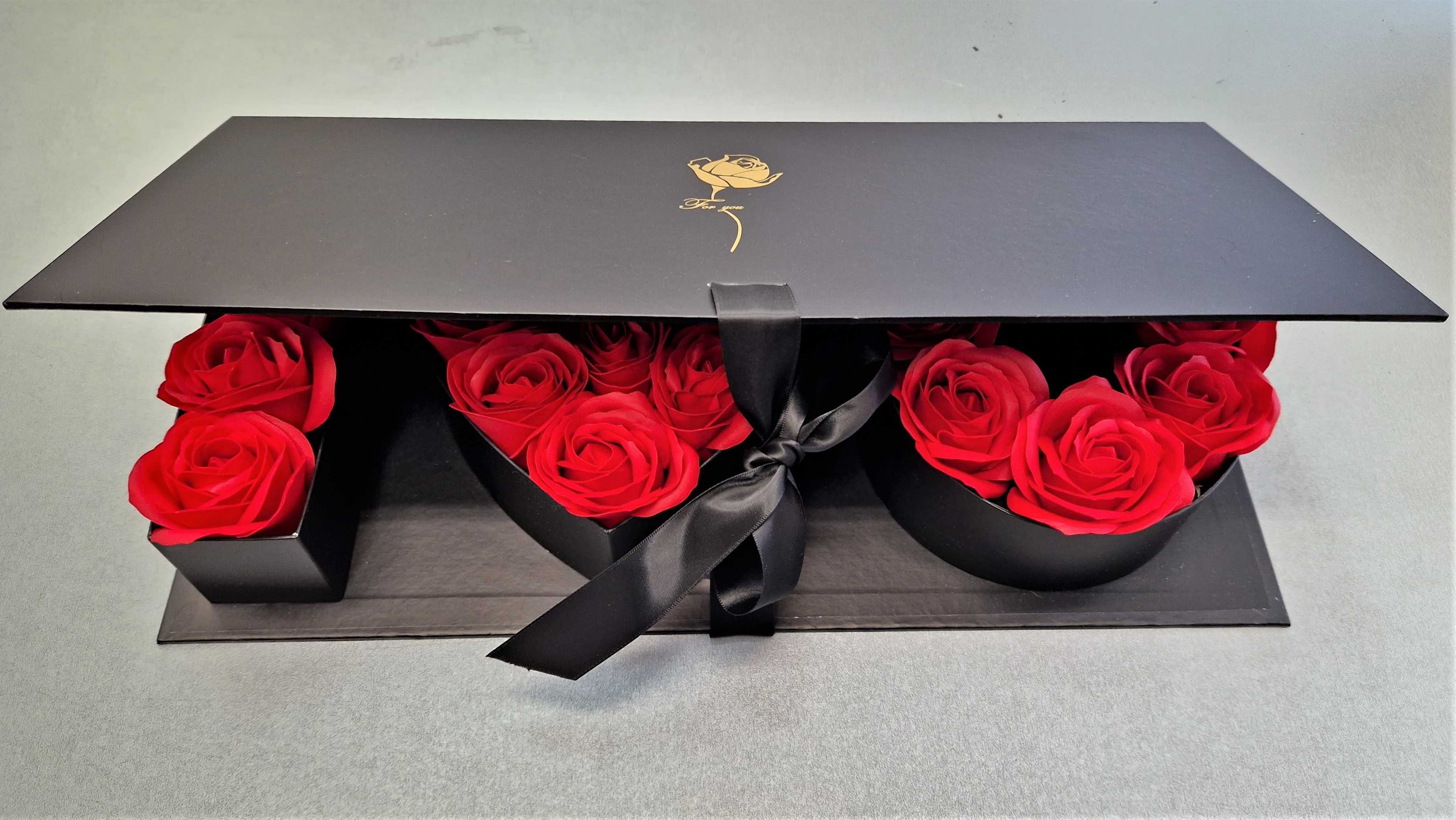 елегантна кутия с червени рози