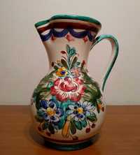 Carafa pictata manual |ceramica veche decorata cu flori