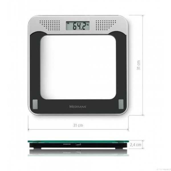 Кантар с гласова функция и LCD дисплей Medisana PS 425