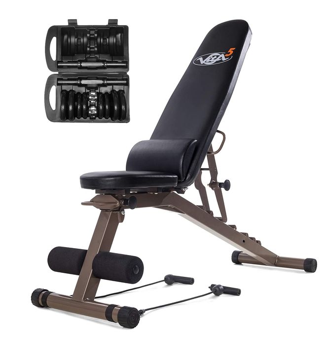 Set Banca, Zoco Body Fit®si Set gantere SL-002, greutate 30 kg, Otel