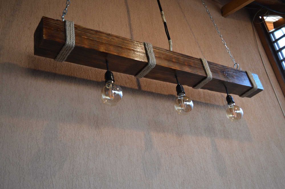 Iluminat și mobilier grădină, unicat, handmade, din lemn masiv