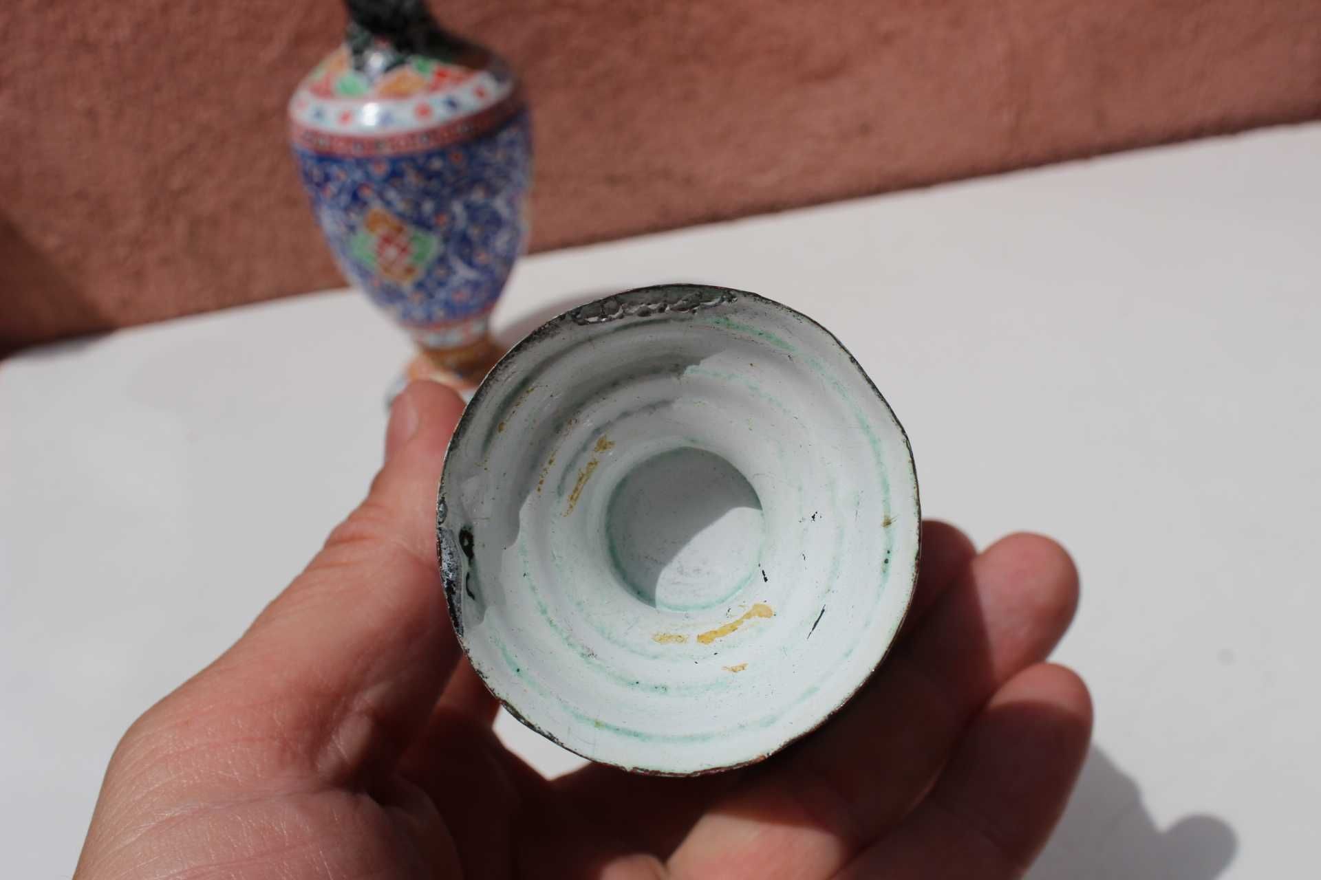 Set 2 vase flori cupru emailat de colectie PERSIA
