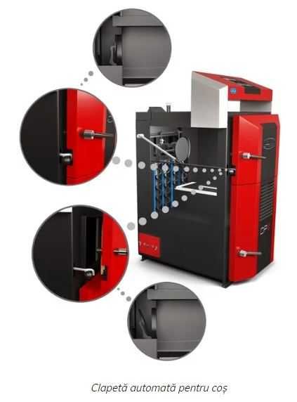 Cazan (centrala) pe lemn, Attack DPX Standard cu gazeificare, 25 kW