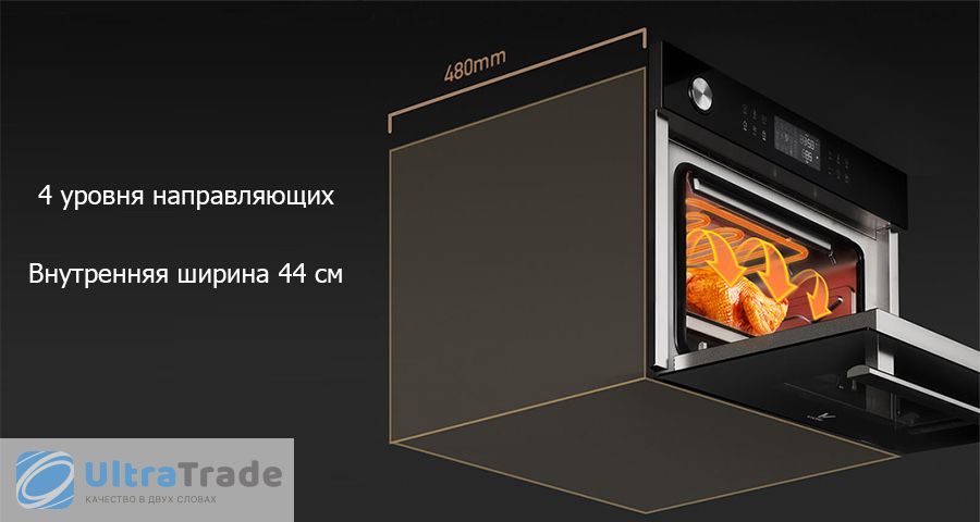 Умный встраиваемый паровой духовой шкаф Xiaomi Viomi Steam Convection