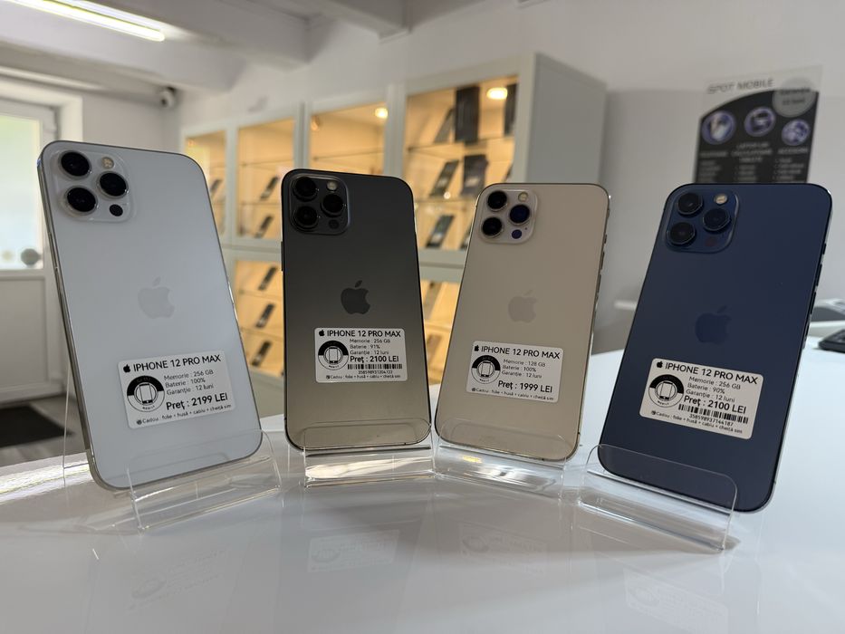  iPhone 12 Pro Max 128 - 256 GB , 100% ! Garantie 12 luni + cadou