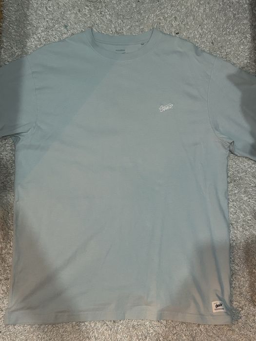 Tricou Pull&Bear STWP culoare albastru-turcoaz