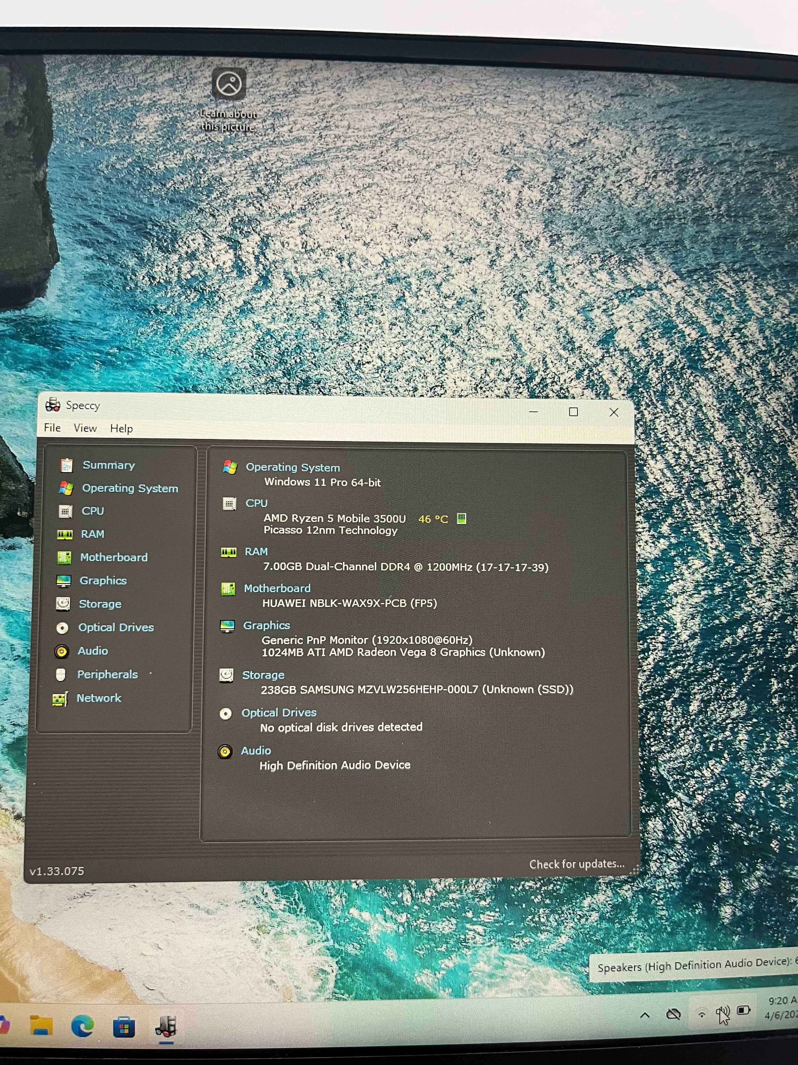 Laptop Huawei MateBook D14