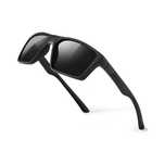 Ochelari de soare unisex, polarizati, protectie UV400, Kunchu, negru