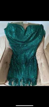 Rochie paiete verde