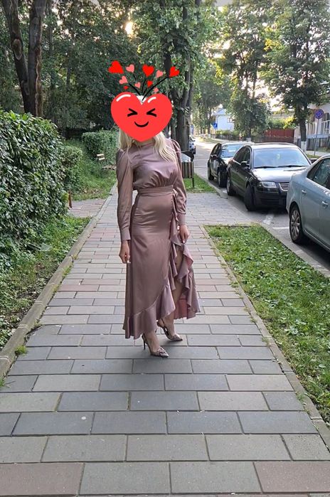Rochie lunga satin!