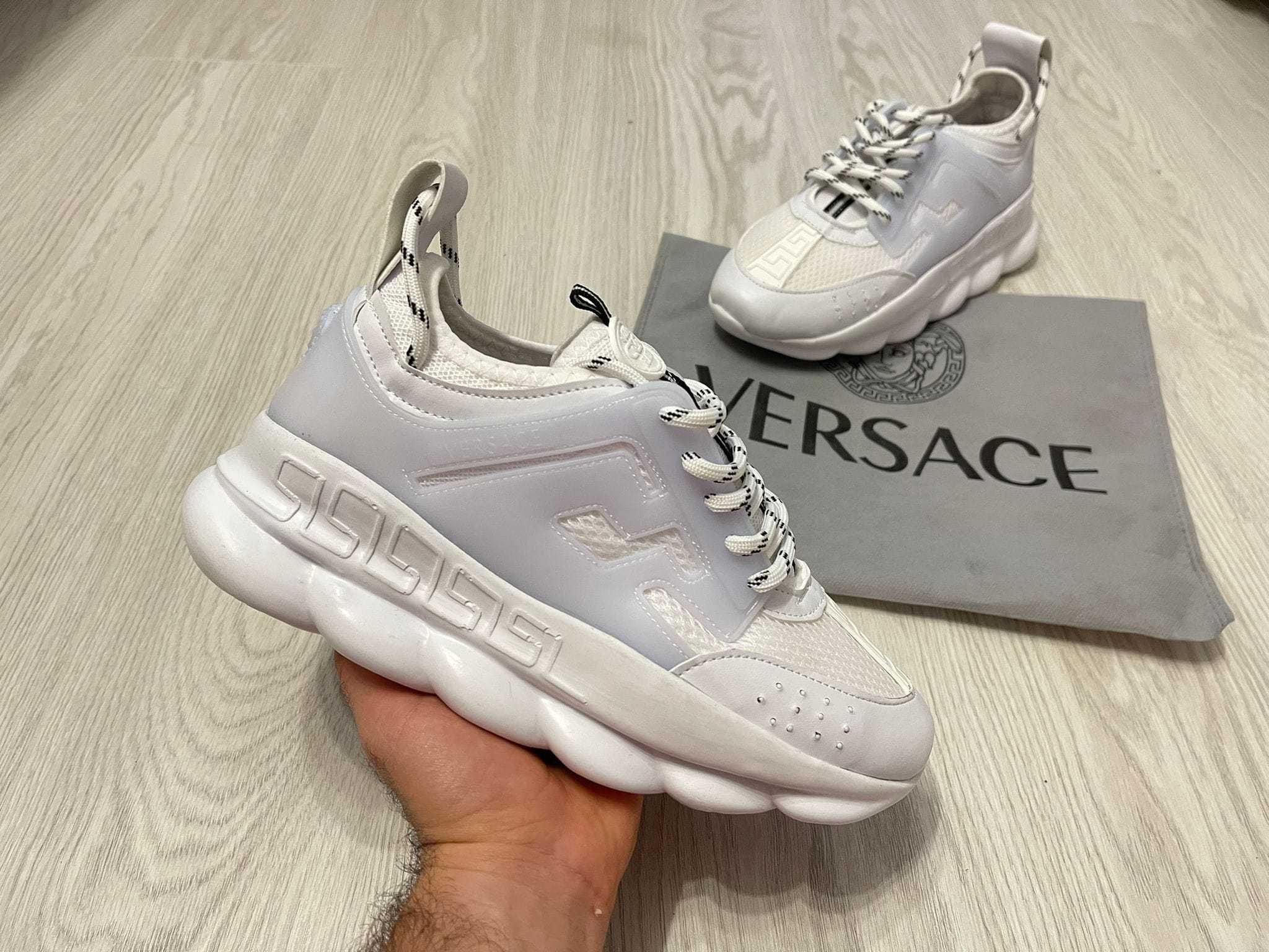 Versace Chain Reaction Alb | 36-44 | [VERIFICARE COLET]