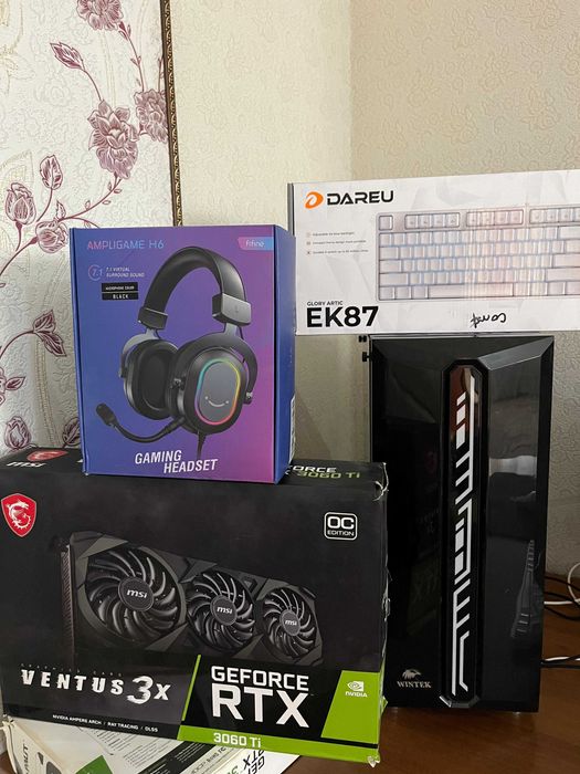 Продается мощный ИГРОВОЙ компьютер! i5 10400f, RTX 3060ti, 240 hz