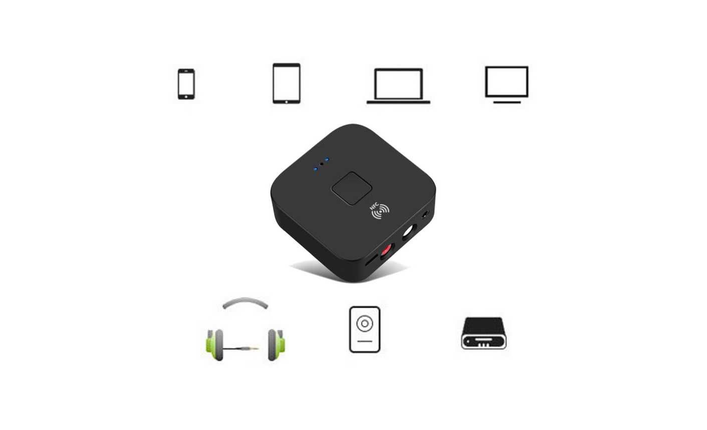 Bluetooth Audio 5.0 Receptor Bluetooth 5.0 Aux Bluetooth 5.0 APTX NFC