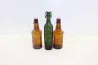 Ретро стъклени бутилки с порцеланови тапи внос от Франция