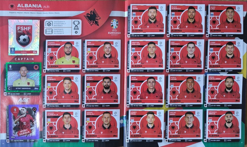 Vand album stickere euro 2024