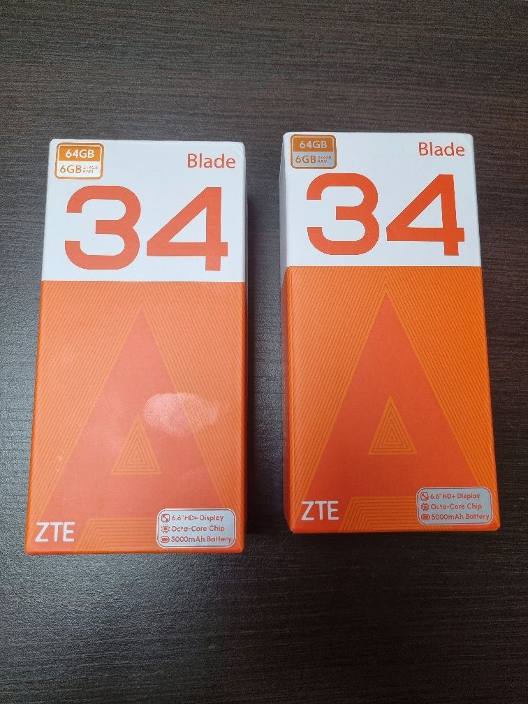 Telefon mobil ZTE Blade A34, Dual SIM, 2GB RAM, 64GB, 4G, Negru