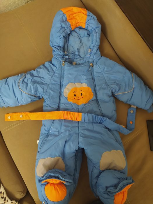 Комбинезон зимний размер 80 см состояние как новый