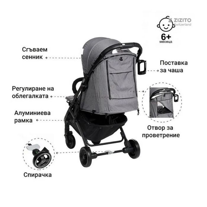 Zizito Sandra лятна бебешка количка